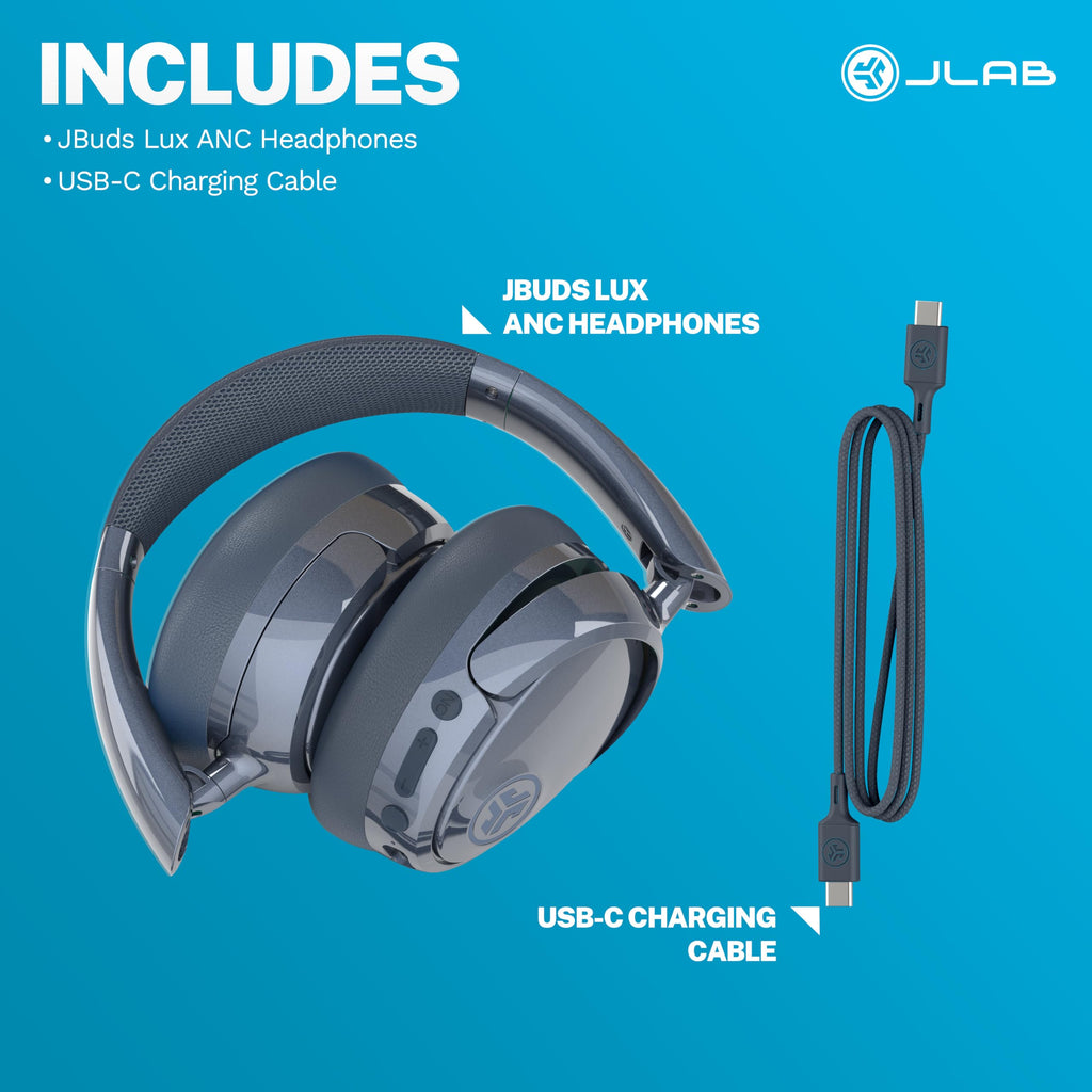 JLab JBuds Lux ANC Wireless Over-Ear Headphones, Mauve