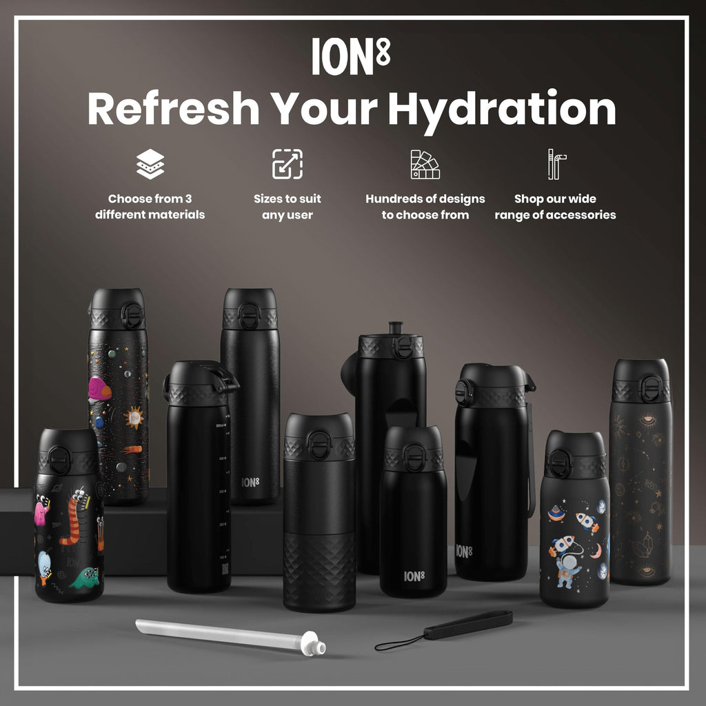 ION8 Leak Proof Water Bottle, 500ml (18oz), Fighter Jets
