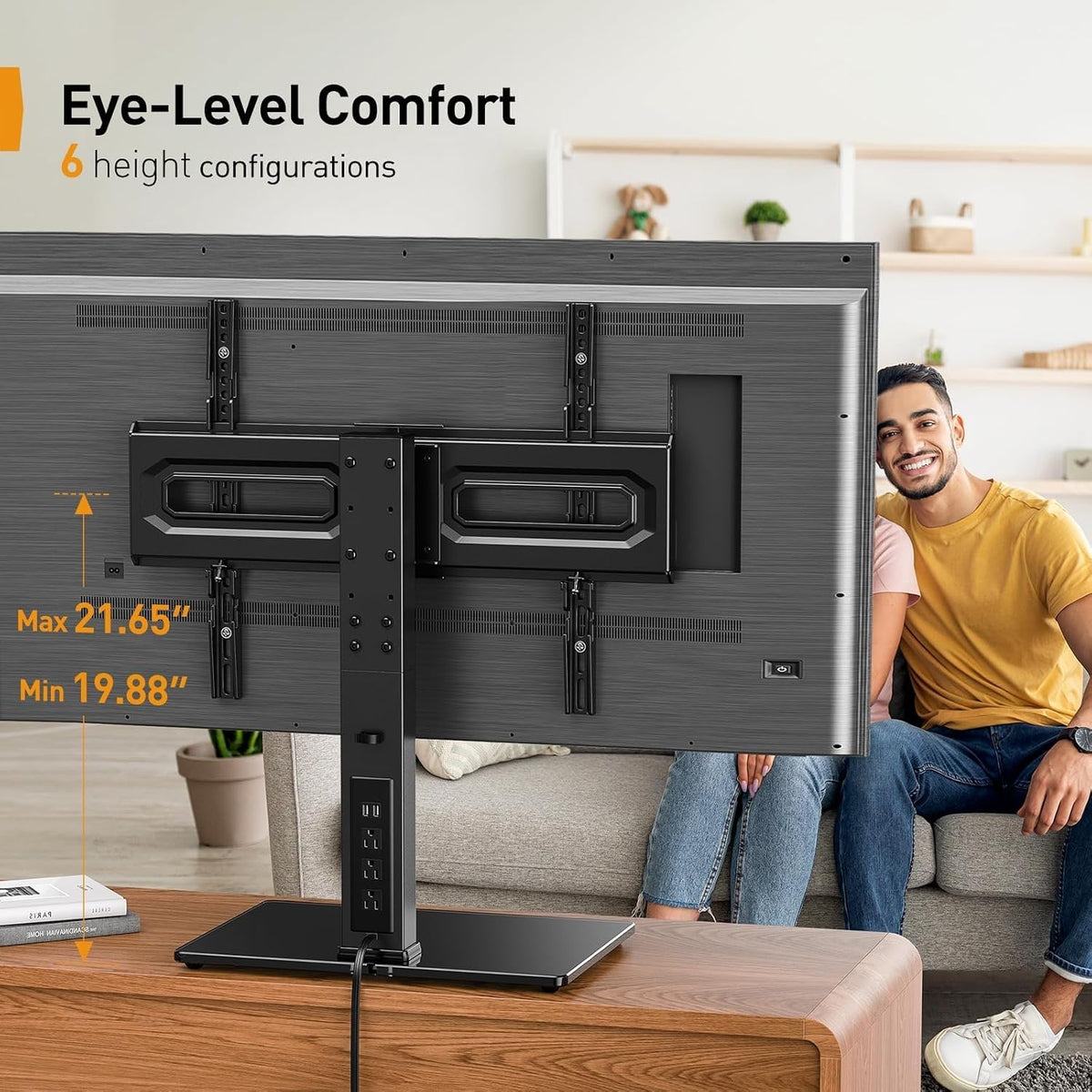 Perlegear Universal Swivel TV Stand Base for 32–70 inch TVs to 99lbs