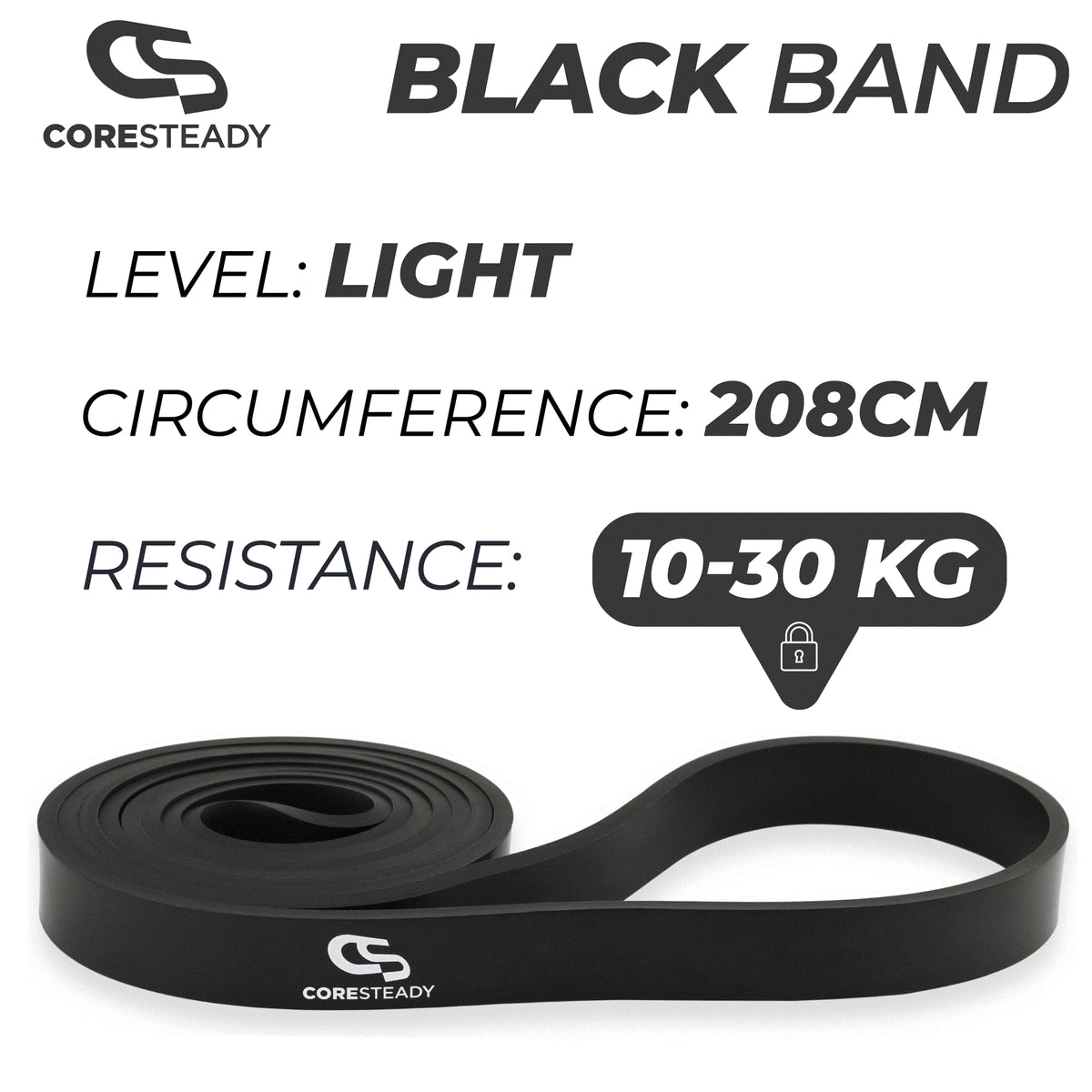Coresteady Pull Up Bands & Resistance Bands - Heavy Duty Loop Band for Men & Women - Build Fit Power & Muscle - Training, Fitness Assist Pull Ups & Gym Exercise