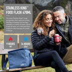 Thermos Stainless King Cranberry Red Food Flask (470ml) 9h Hot | 14h Cold
