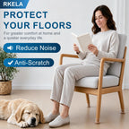 Square Chair Leg Floor Protectors, 16 Pcs, Large Clear