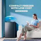 Electactic 3.2 Cu.ft Small Freezer, Mini Upright Freezer, White
