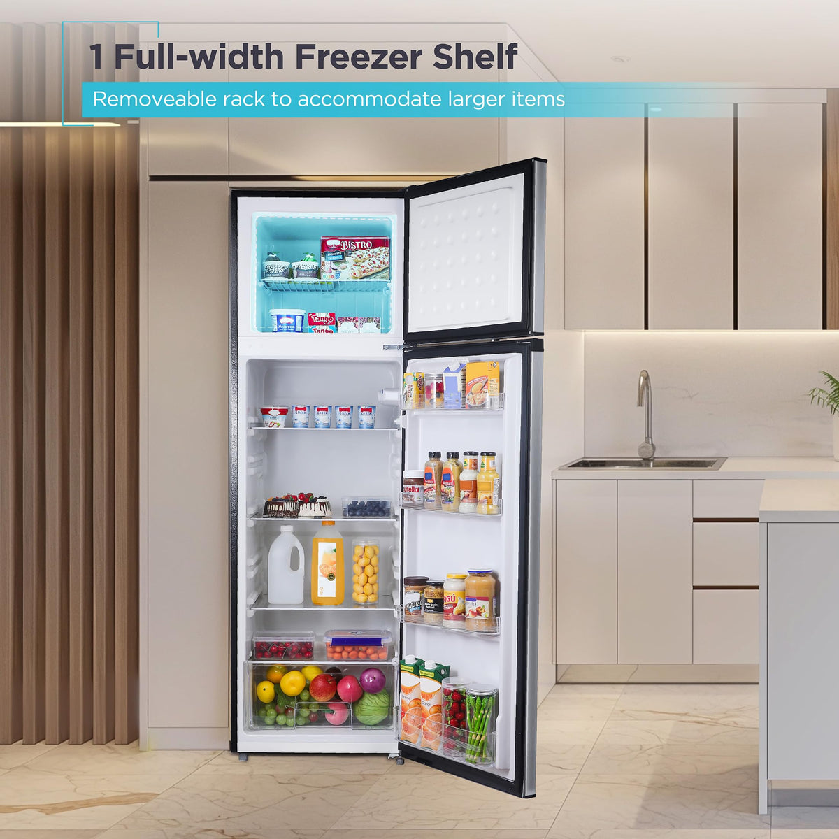 BLACK+DECKER 18.1 Cu. Ft. Top Mount Refrigerator with Ice Maker, BR1810HIMB
