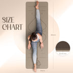 Yogii Yoga Mat - Non-Slip 6mm Thick TPE & Travel-friendly Yoga Mat - Perfect for Home & Gym Exercise Fitness & Pilates - With Laser Alignment Guides for Men & Women