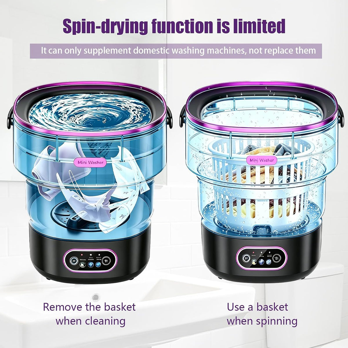 20L Mini Portable Washing Machine,Portable Washer Mini Lavadora Portatil