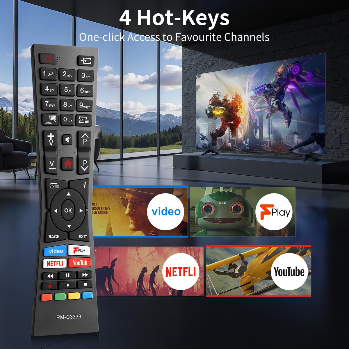 for Hisense TV Remote Control, Universal for Hisense Smart TV, Replacement