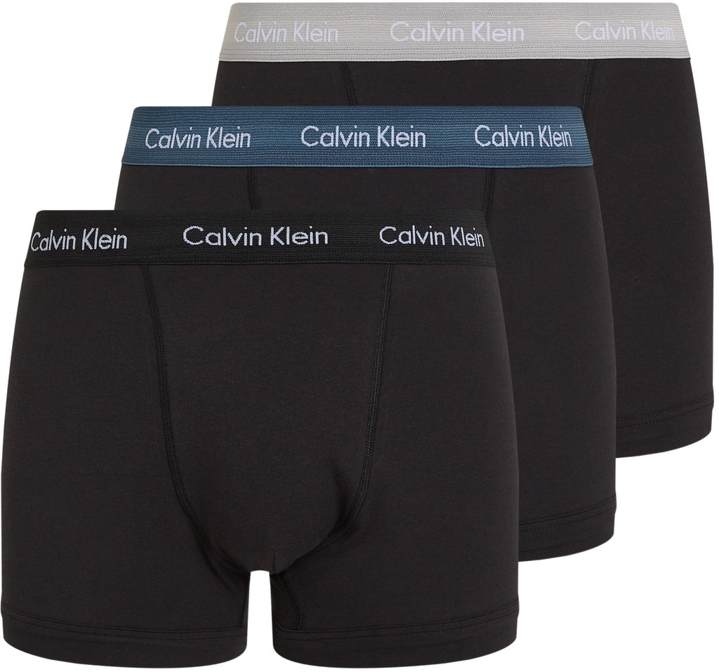Calvin Klein Men’s 3 Pack Trunks with Logo Waistband