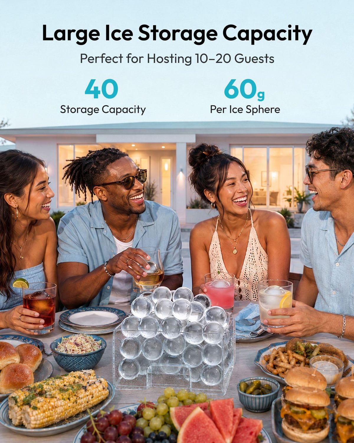 EUHOMY 2.4" Ice Ball Maker Countertop, 3Pcs Ready in 40Mins, 108Pcs/Day, Self-Cleaning Sphere Ice Maker Machine with Crystal Clear Ice, Round Ice Cube Maker for Whiskey & Bourbon