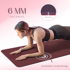 Yogii Yoga Mat - Non-Slip 6mm Thick TPE & Travel-friendly Yoga Mat - Perfect for Home & Gym Exercise Fitness & Pilates - With Laser Alignment Guides for Men & Women