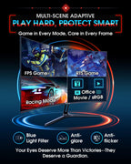 SANSUI 24 Inch Gaming Monitor 200Hz 1Ms FreeSync HDR 110% sRGB FHD 1080P Computer Monitor HDMI DP Ports Eye Care Frameless VESA Mount Cable Management(ES-G24F4L HDMI Cable Included)