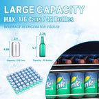 DOGHLY 0.95 Cu.Ft Mini Fridge Mirror Door for Beverages & Skincare, 24 Cans
