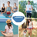 MAXTOP Large Bumbag Waist Fanny Pack Running Belt for Men Women Unisex Bum Bag with Headphone Jack and 4-Zipper Pockets Adjustable Belt for Travel Running Jogging Workout Hiking Gifts All Black