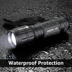 LE LED Torch, LE1000 Powerful Handheld Flashlight, Adjustable Focus, 4 PCs