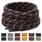 Stepace 2 Pairs Round Heavy Duty Boot Laces for Hiking and Work Boots