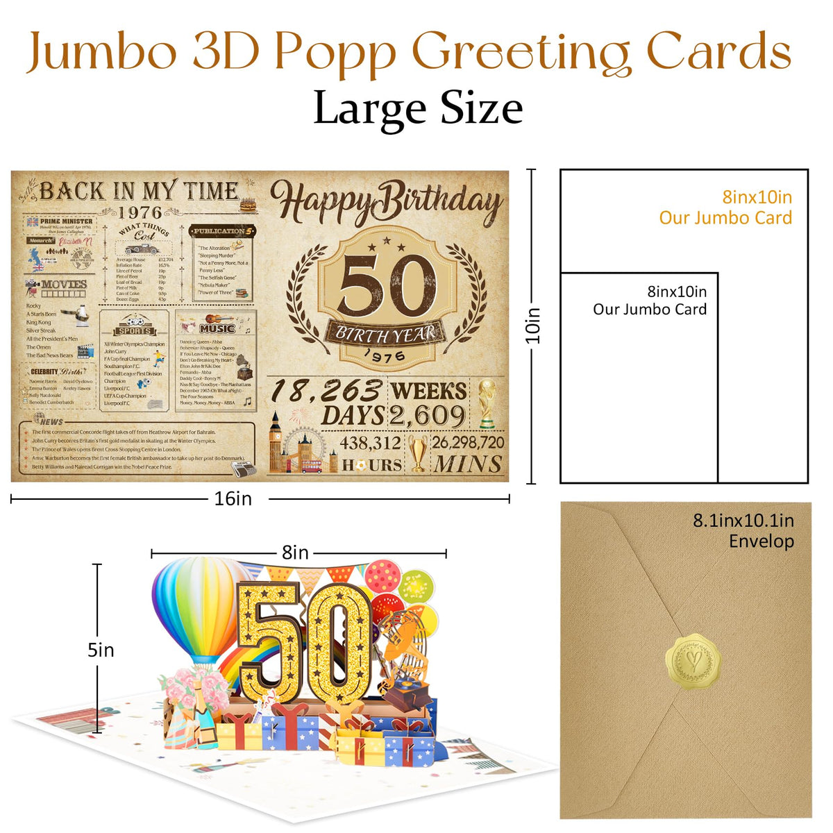 16th Birthday Card for Girl Boy Son Daughter, Big Pop Up 16th Birthday Cards for Grandson Granddaughter, Back In 2010 Funny 16 Year Old Birthday Decorations
