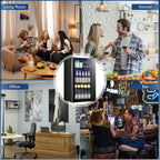 Antarctic Star 18L Mini Fridge Cooler 24Can, Beverage Refrigerator with Quiet Compressor, LED Light,Freestanding Small Fridge with Electronic Temperature Control for Home and Bar(40-61 ℉)