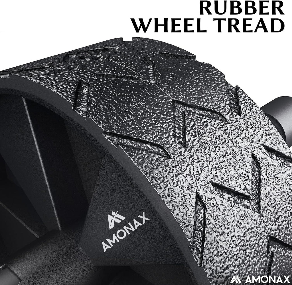 Amonax Convertible Ab Wheel Roller with Large Knee Mat for Core Abs Rollout