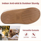 EverFoams Women's Suede Bootie Slippers Fuzzy Plush Collar Memory Foam