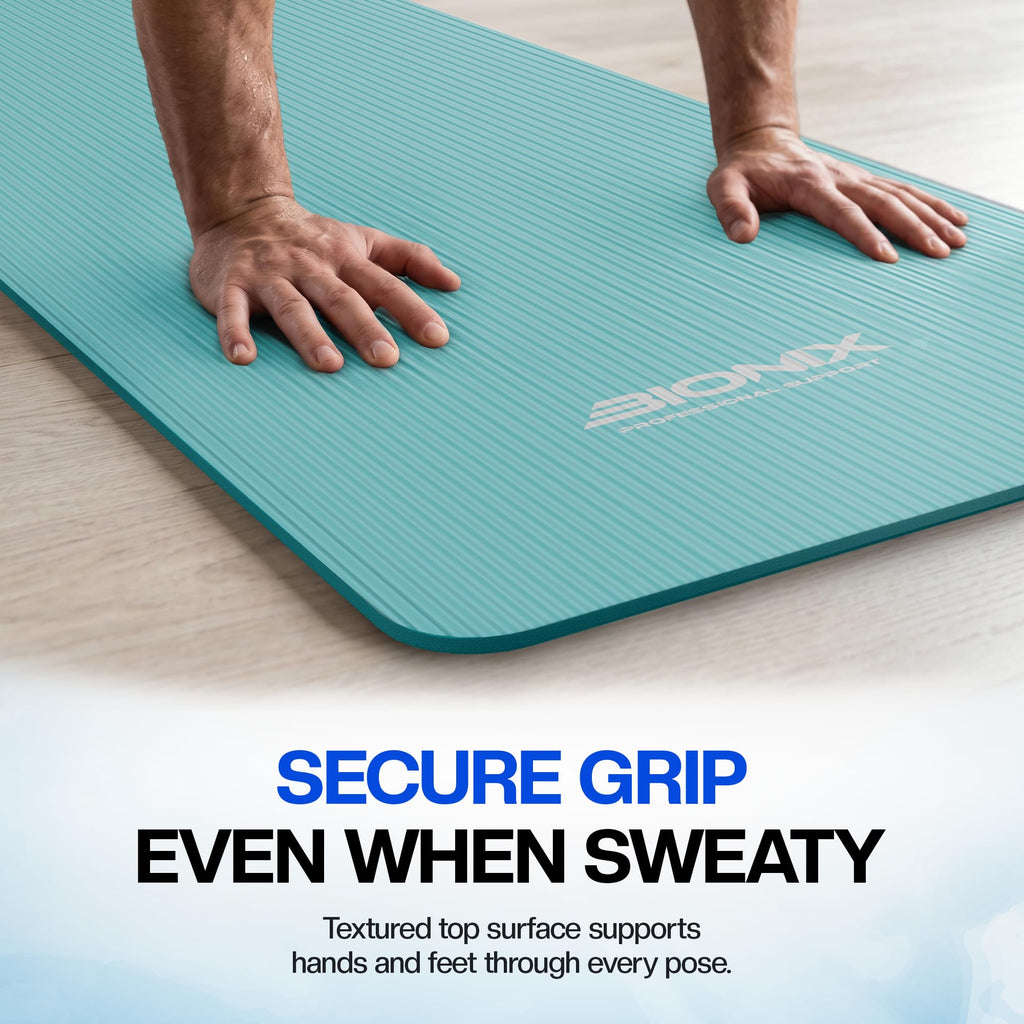 Bionix Yoga Mat For Women Men, Thick Pilates Exercise Mat, Home Gym Fitness