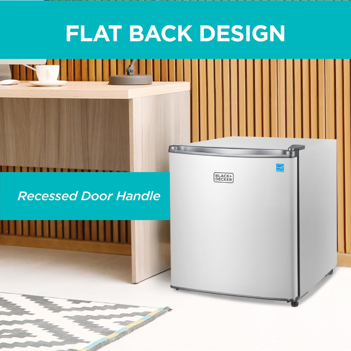 BLACK+DECKER 2.5 Cu. Ft. Compact Refrigerator, BCRK25V, Stainless Look