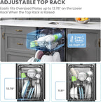 COMFEE' 18 Inch Built-in Dishwasher, Energy Star & NSF, Stainless Steel Tub