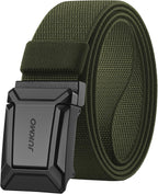 JUKMO Stretch Tactical Belt for Men, Military Work Rigger Hiking 1.5" Elastic Nylon Web Ratchet Quick Release Belt in Gift Box