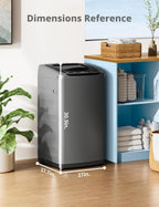 COMFEE’ 1.6 Cu.ft Portable Washing Machine, 11lbs Capacity Fully Automatic Compact Washer with Wheels, 6 Wash Programs Laundry Drain Pump, Ideal for Apartments, RV, Camping, Magnetic Gray