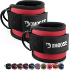 DMoose Fitness Ankle Strap for Cable Machine - One Size Fit with Premium Padding Cuffs - Cable Kickback Ankle Straps - Gym Attachments & Lower Body Exercises