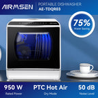 AIRMSEN Portable Countertop Dishwasher, No Hookup Needed