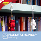 Command Medium Hooks, Clear, 2 Hooks and 4 Adhesive Strips