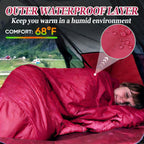 Sleeping Bag for Camping,Sleeping Bags for Adults Backpacking Waterproof,3 Seasons Adult Blanket,Small Packed Ultralight Carry Bag, Soft,Thick and Warm,for Outdoor Camping,Travel,Hiking