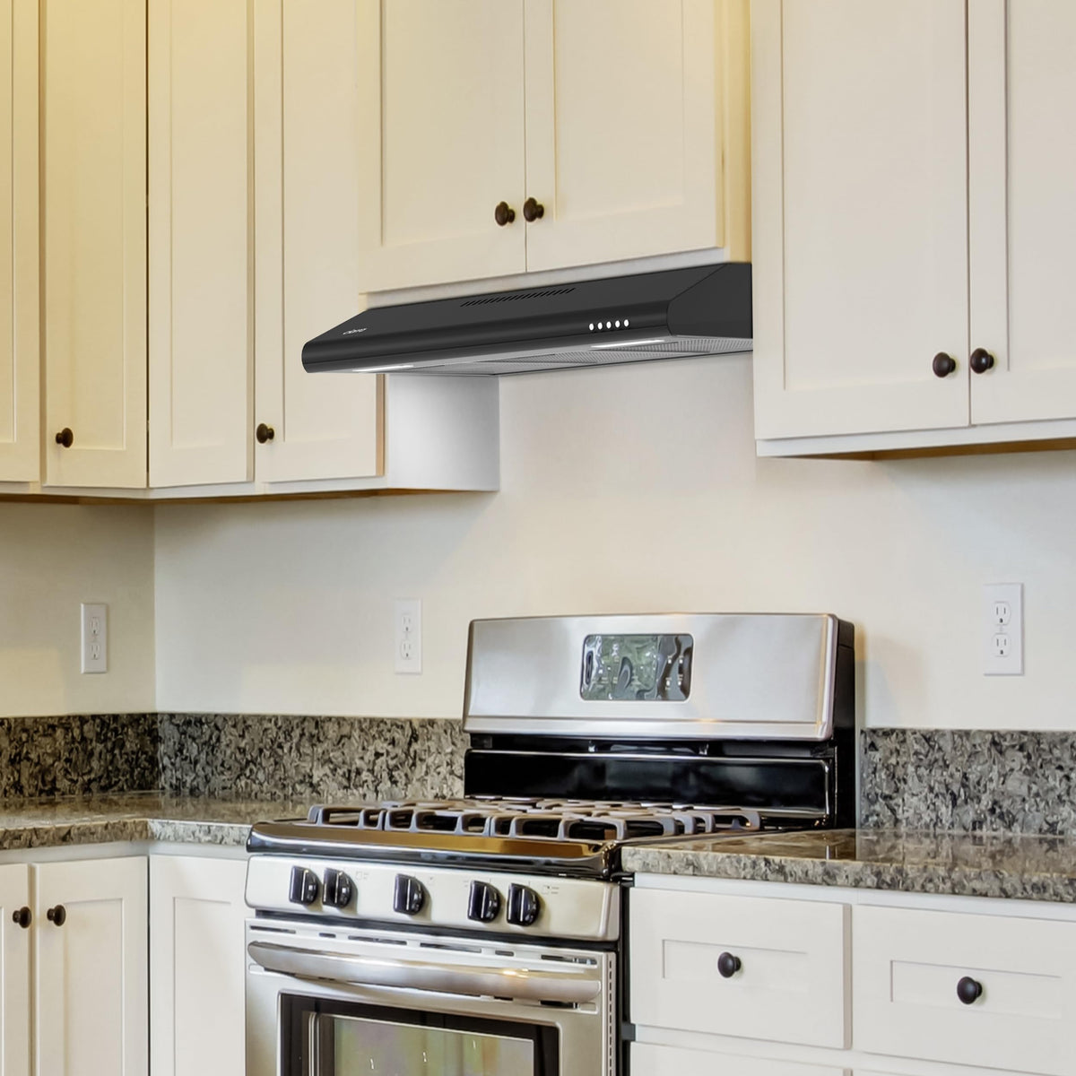 CIARRA Range Hood 30 Inch Under Cabinet Ductless Stainless Steel