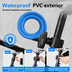 SPGOOD Bike Lock with 2 Keys, 12 mm Steel Cable Lock, 120 cm Length