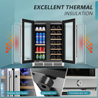 EUHOMY 24 Can Mini Fridge, 18L Beverage Refrigerator with Quiet Compressor