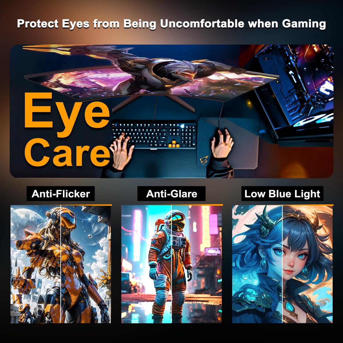 SANSUI 24 Inch Gaming Monitor 200Hz 1Ms FreeSync HDR 110% sRGB FHD 1080P Computer Monitor HDMI DP Ports Eye Care Frameless VESA Mount Cable Management(ES-G24F4L HDMI Cable Included)