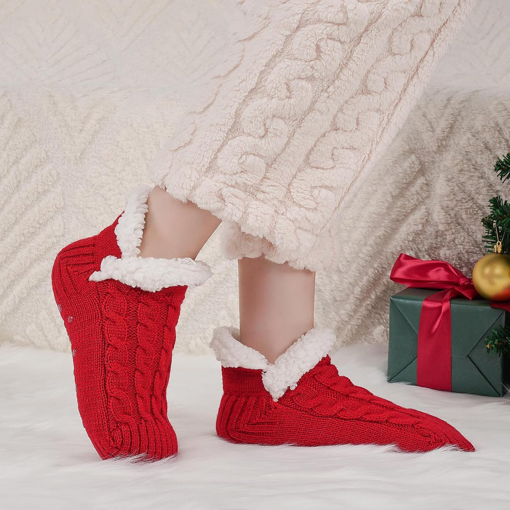 Niorasen Fluffy Slipper Socks Women Men, Winter Gift for Her, UK 4-9