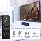 Replacement Fire Stick Remote for All Fire Series, TV FireStick (HD, 4K, 4K Max, Lite), TV Cube, for Fire-TV-Insignia/Pioneer/Smart TVs with Voice