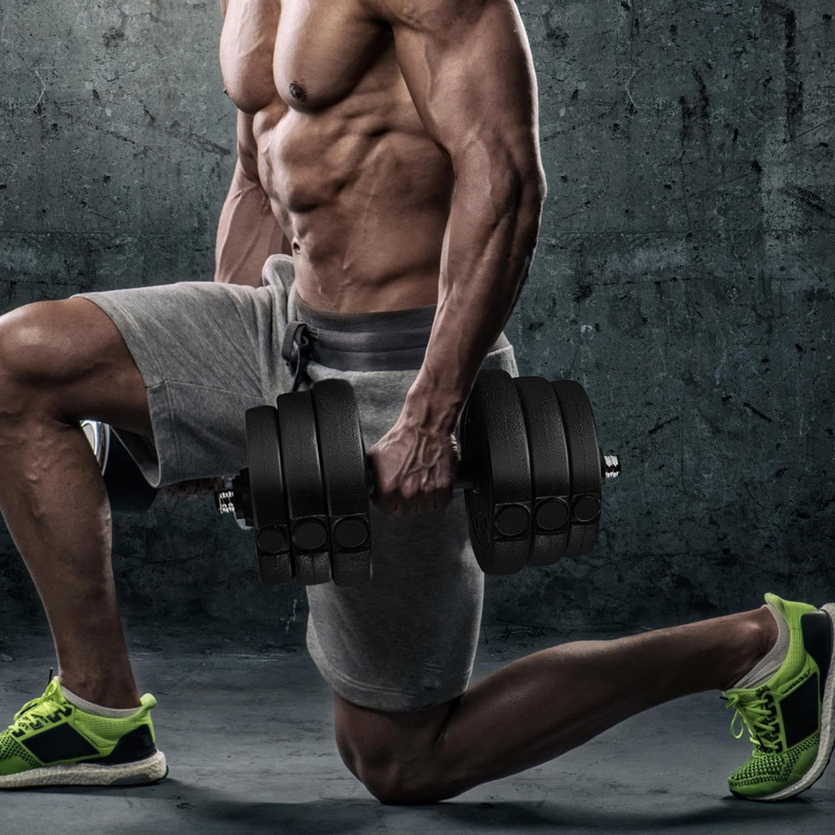 Yaheetech 30KG/25KG/20KG/15KG Adjustable Dumbbells Weight Set for Men/Women
