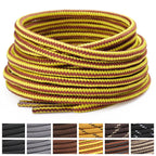 Stepace 2 Pairs Round Heavy Duty Boot Laces for Hiking and Work Boots