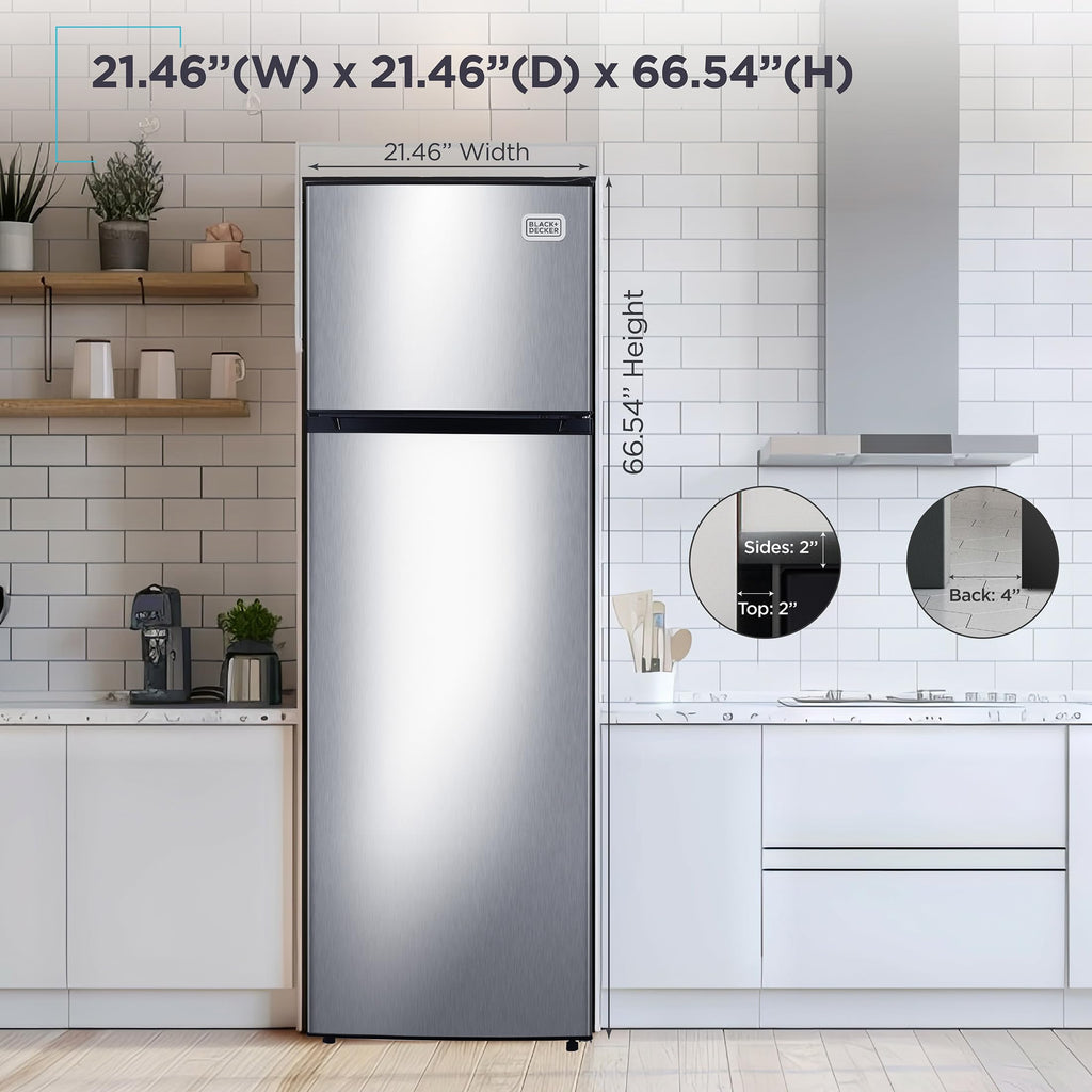 BLACK+DECKER 18.1 Cu. Ft. Top Mount Refrigerator with Ice Maker, BR1810HIMB