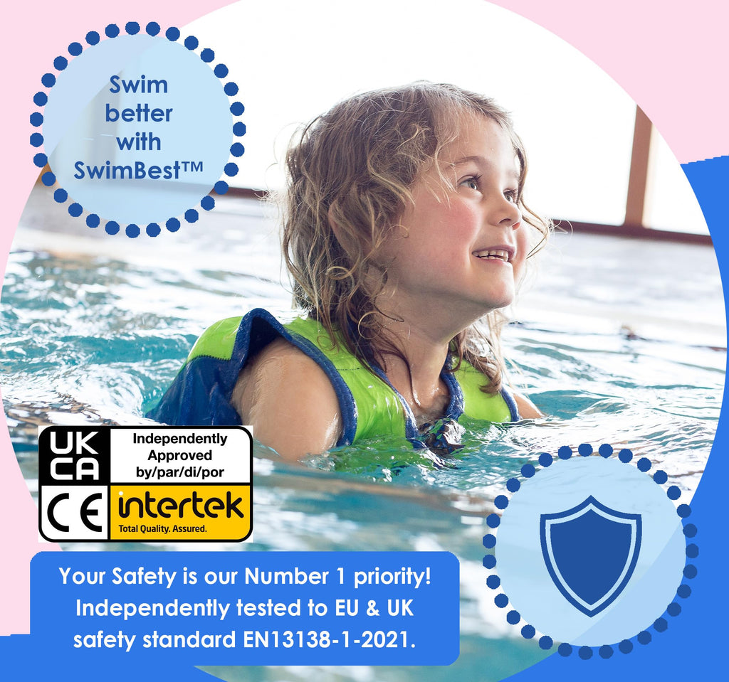 SwimBest Swim Vest - For Baby, Toddler & Kids. Adjustable Buoyancy Swim Jacket, ideal for pools/beaches/holidays & Learning to Swim