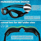 Winline Adult Swimming Goggles,Open Water Goggles Swimming Anti Fog UV Protection No Leakage Clear Vision Easy to Adjust for Adults Men Women Teenagers