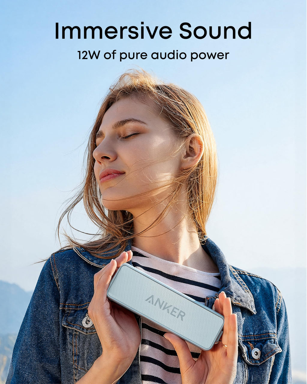 Anker soundcore 2 Portable Bluetooth Speaker, 24-Hour Playtime, IPX7