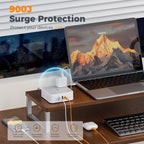 TESSAN Surge Protector Power Strip with 900J Surge Protection, 5 Ft, Grey