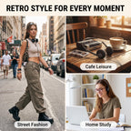 Retro Over-Ear Headphone,Vintage Feelings Underwire Headphones,Retro Lightweight Earphones,Hi-Fi Stereo Earphone Headset,Headphone,for Most Mobile Phones Playback Pevices Headphones (Black)