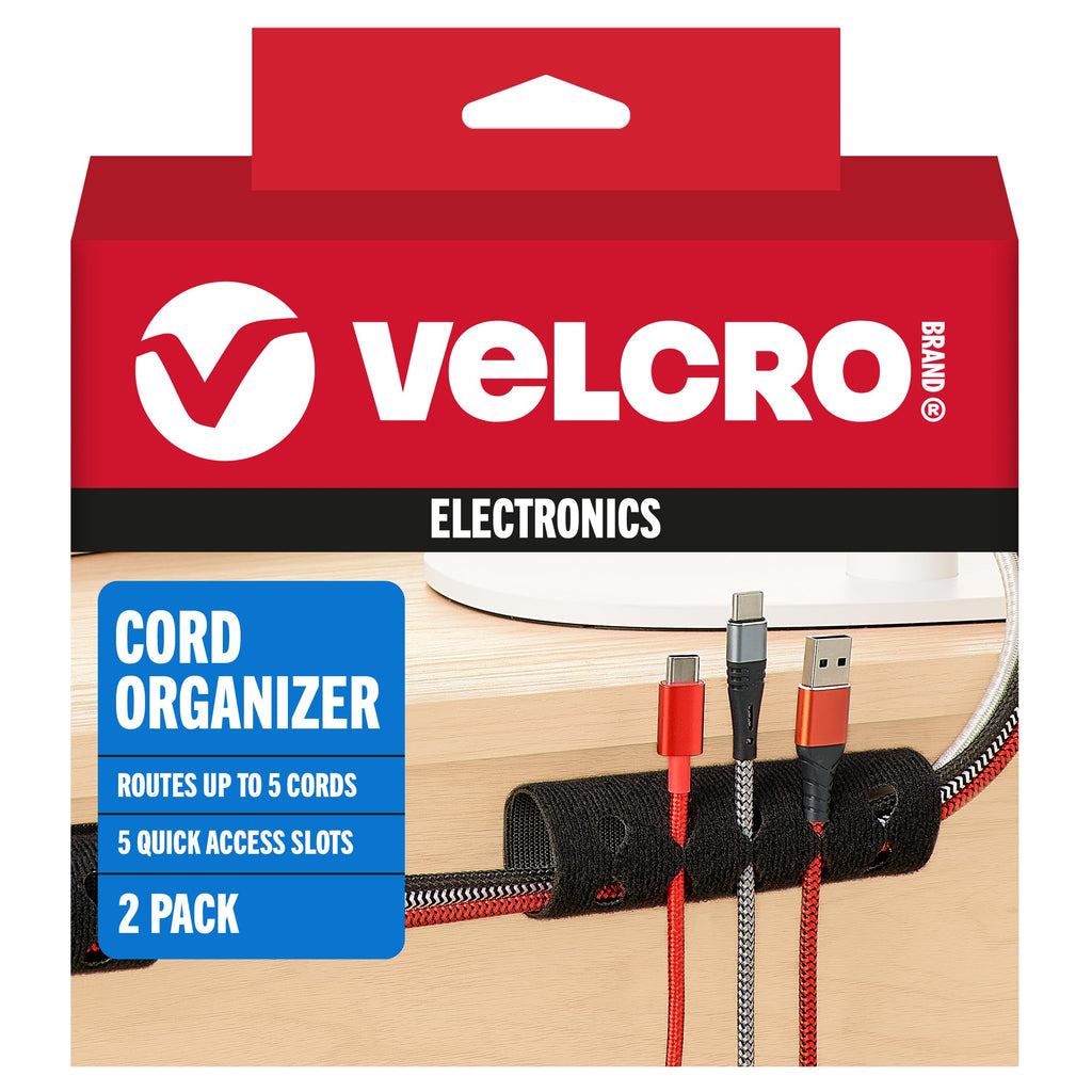 VELCRO Brand Reusable Cable Ties, Cord Management, 6in, Black, 100 Pack