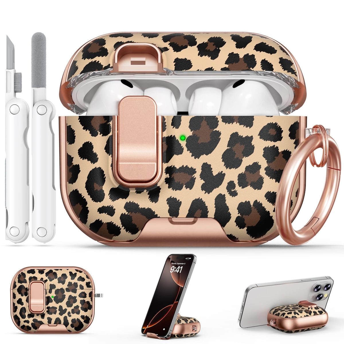 for AirPods Pro 2nd/1st Case (2023-2019)-Purple Bell Flower