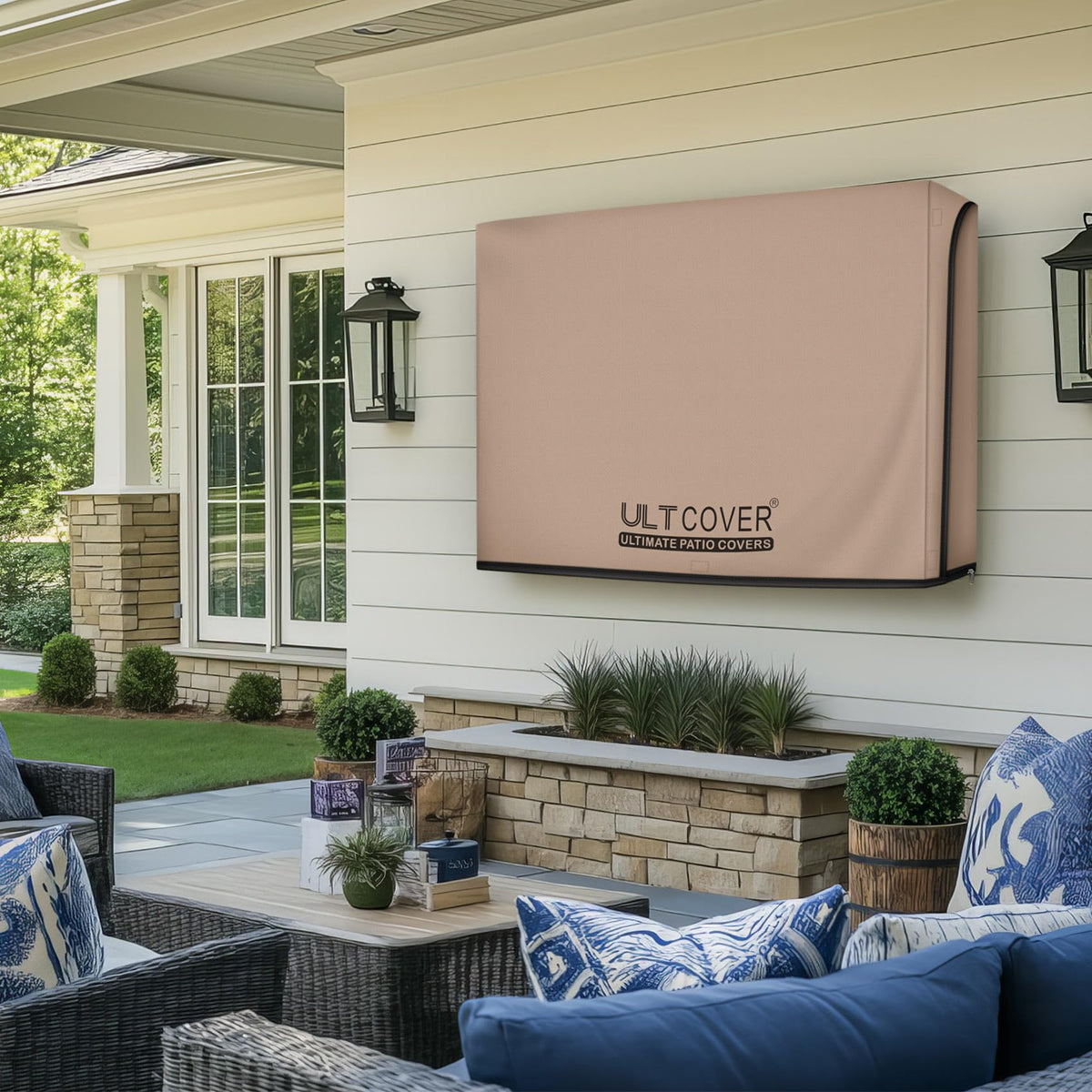 ULTCOVER Waterproof Outdoor TV Cover 55-59 inch, Black