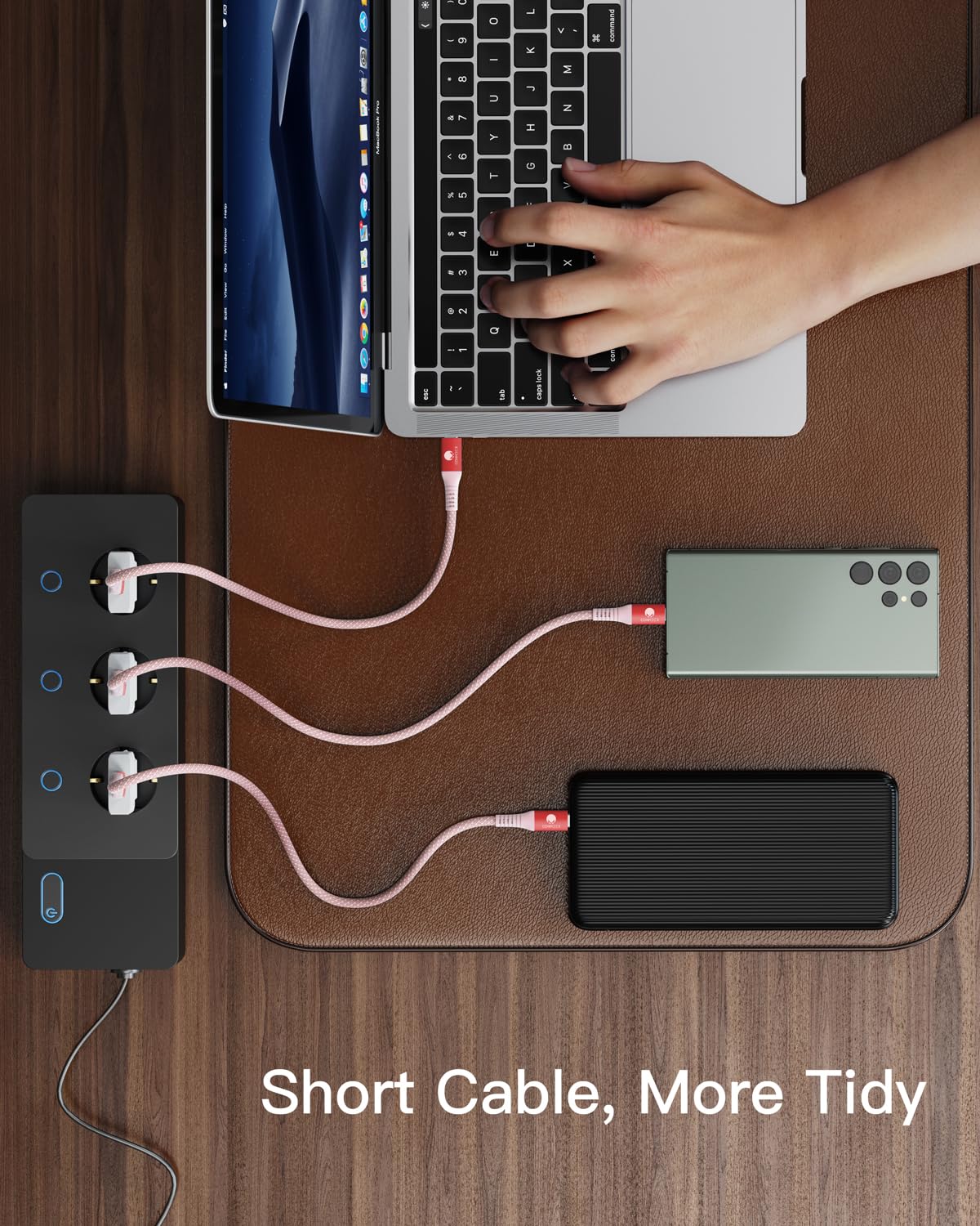 CONMDEX 2Pack USB C Fast Charging Cable - 10Gbps Data Transfer, QC3.0 3.1A Fast Charger - USB3.1 Gen2 for Samsung Note20, Galaxy S24/S23/S22/S21, Z Flip5, Pixel 9-1M-Orange